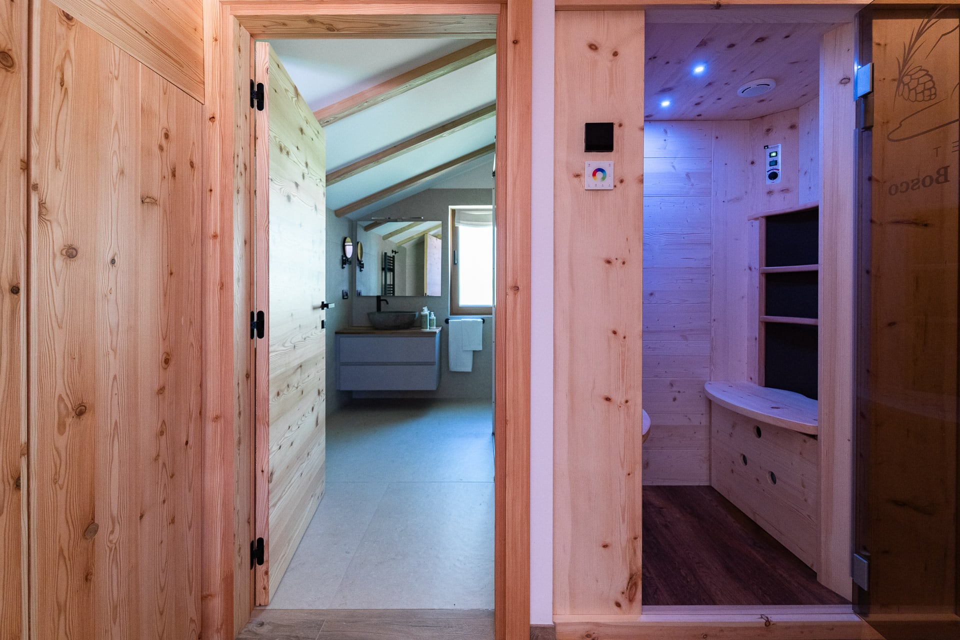Sauna privata dello chalet